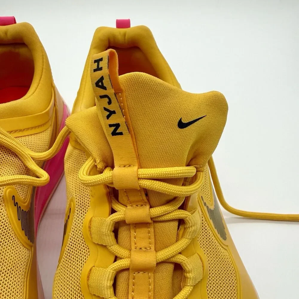 NIKE SB NYJAH Free 2 Sneaker Shoes Mens 12 Yellow Pollen Pink Lace-Up CU9220-700